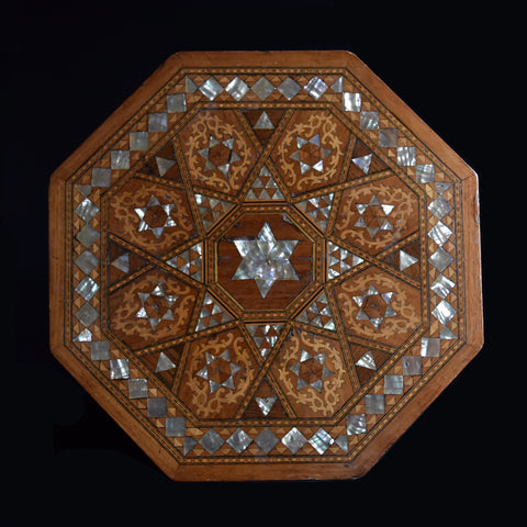 Octagonal Inlayed Syrian Table. Circa 1900