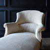 19th Century Scroll Arm French Chaise Longue. Upholstery inclusive.