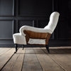 19th Century English Country House Ebonised Armchair. Upholstery Inclusive