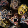 Collection of Eight Vintage East Asian Ceremonial Carved Masks.