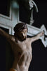 Early 19th century French Gothic Cross with Carved Christ.