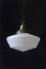 1920s Belgian Opaline Chapel Pendent Light