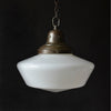 1920s Belgian Opaline Chapel Pendent Light