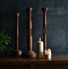 Three 18th Century Turban Stands Candle Sticks