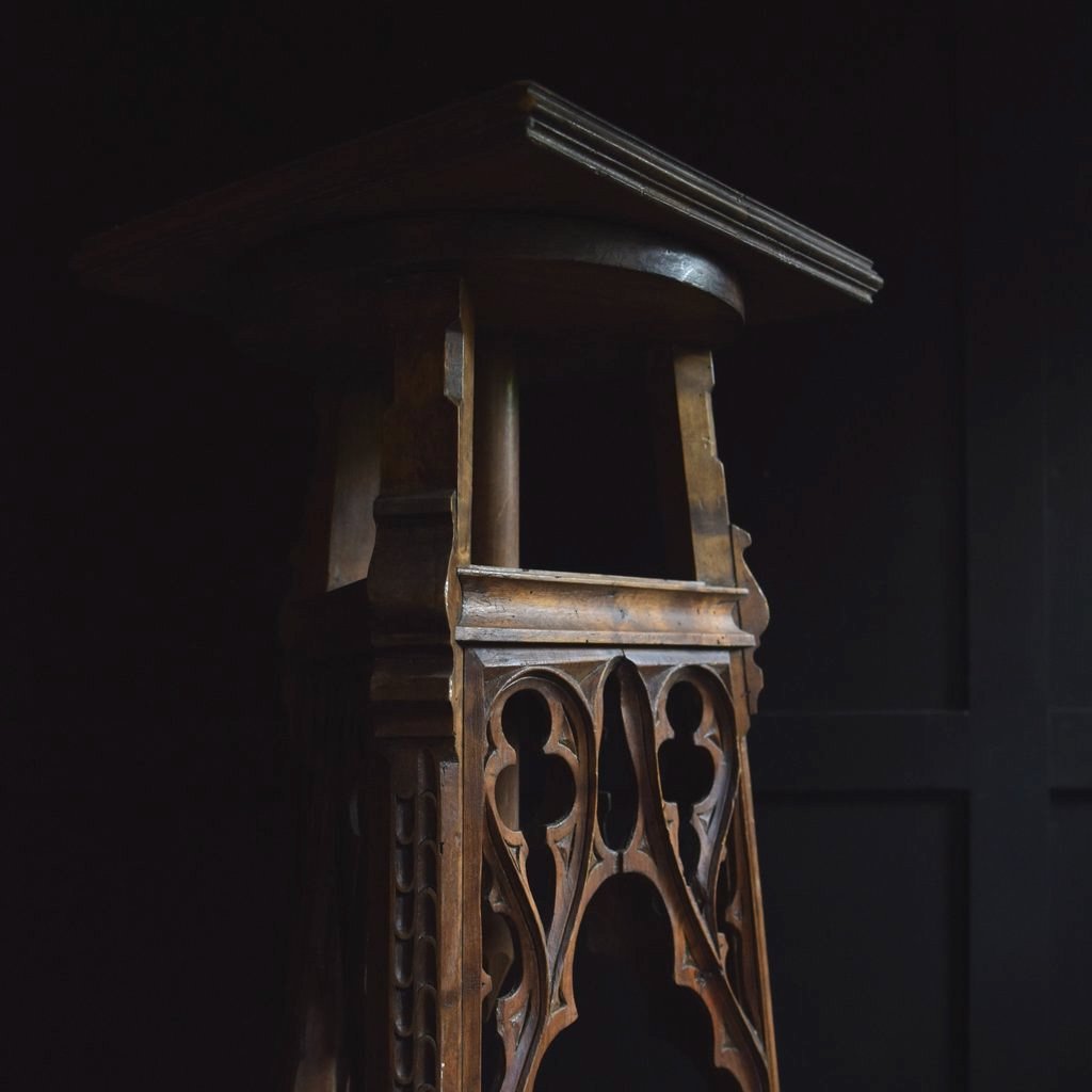 Excellent French gothic Revival Sculpture Stand, Circa 1880