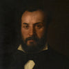 A Fine Oil Portrait Study of a Bearded Gentleman by Émile Carolus Leclercq  1829-1907.