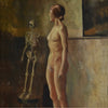 A pair of Male and Female Nude Studies. English School Royal Academy. Circa 1940-50