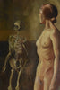 A pair of Male and Female Nude Studies. English School Royal Academy. Circa 1940-50