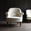 Pair of Upholstered French Napoleon III Style Crapaud Armchairs.
