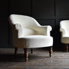 Pair of Upholstered French Napoleon III Style Crapaud Armchairs.