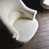 Pair of Upholstered French Napoleon III Style Crapaud Armchairs.