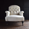 A Good 19th Century English Country House Ebonised Armchair. Upholstery Inclusive.