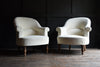 Pair of Upholstered French Napoleon III Style Crapaud Armchairs.