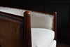 Pair of French Red Lacquer Deco Tub Chairs. Upholstery Inclusive.