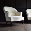 Pair of Upholstered 19th Century French Crapaud Armchairs.