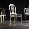 Set of Six Louis XVI Revival Painted Dining Chairs.