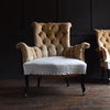 Excellent Pair of French Napoleon III Buttoned Armchairs. Upholstery Inclusive.