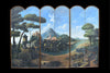 Six Fold Dressing Screen/Wall Art Oil Painting of a Italian Landscape.