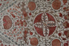 Mounted Hand Embroidered Pomegranate Uzbek Suzani.