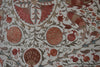 Mounted Hand Embroidered Pomegranate Uzbek Suzani.