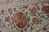 Mounted Hand Embroidered Pomegranate Uzbek Suzani.