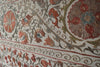 Mounted Hand Embroidered Pomegranate Uzbek Suzani.
