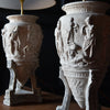 French Classical Figural Plaster Vase Lamp. Circa 1900.