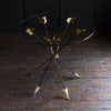 Decorative Mid Century Italian Iron and Gilt Arrow Table.
