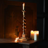 Large 19th Century French Giltwood Twist altar Candlestick.