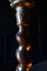 Large 19th Century French Giltwood Twist altar Candlestick.