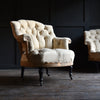 Pair of 19th Century Napoleon III Buttoned Tub Armchairs, Upholstery Inclusive.