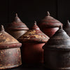 Collection of Six Hindu Bindi Ceremonial Powder Jars.