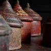 Collection of Six Hindu Bindi Ceremonial Powder Jars.