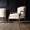 Pair of Atractive French Tulip carved Armchairs. Upholstery Inclusive.