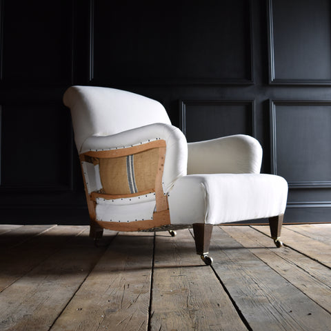 English Country House Armchair in the Manner of Howard & Sons. Upholstery Inclusive