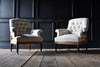 Pair of 19th Century French Ebonised Armchairs. Upholstery Inclusive.