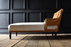 Napoleon III French Ebonised Chaise Longue. Upholstery inclusive.