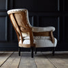 Shapely Pair of French Ebonised Armchairs. Circa 1900. Upholstery inclusive.