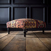 Large Napoleon III Ottoman Foot Stool with Kilim Upholstery.