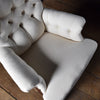 19th Century English Button Back Armchair by W.Bryson. Upholstery inclusive
