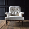 19th Century English Button Back Armchair by W.Bryson. Upholstery inclusive