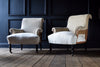 Excellent Pair of 19th Century French Scroll Back Armchairs. Circa 1850-1880. Upholstery Inclusive