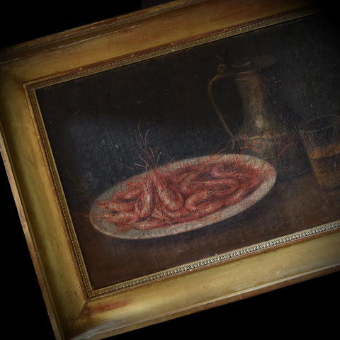 19th Century Continental Still Life Oil on Canvas.