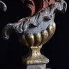 Pair of Rare 18th Century Baroque Carved Wood Flames.