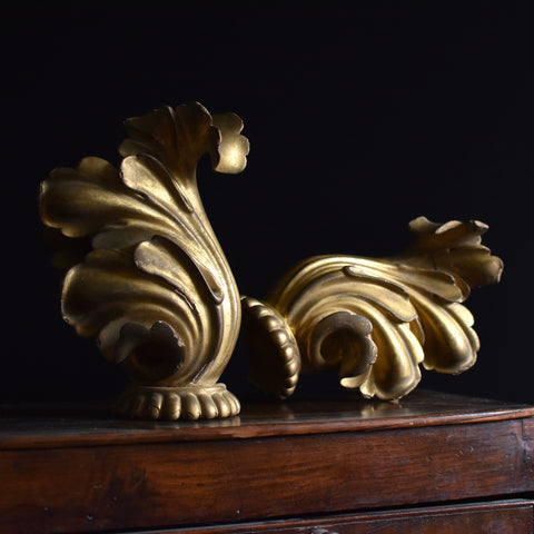 A pair of Early 19th century carved Gilt Wood Elements.
