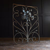 Decorative Painted Wrought Iron Grill. Belgium 1900-1920.