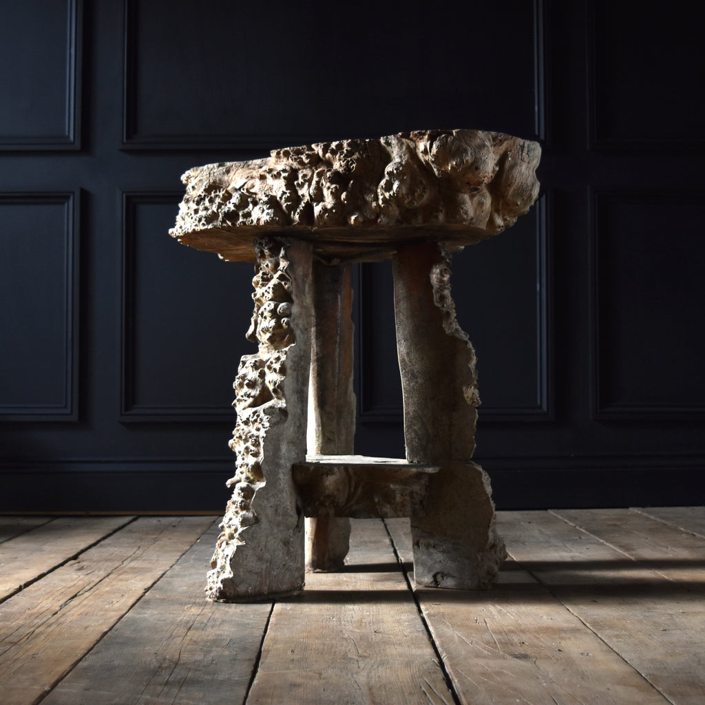 Outstanding 18th Century Burr Elm Grotto Table.