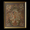 A Important and Rare Framed Polychrome and Gilt Embossed Leather Panel, Circa 1680-1730