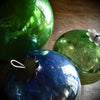 Three Unusually Large 19th Century Mercury Glass Witches Balls.
