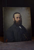 Intriguing 19th Century Oil Portrait of a Ships Captain, by Luigi Renault "Leghorn" 1845–1877